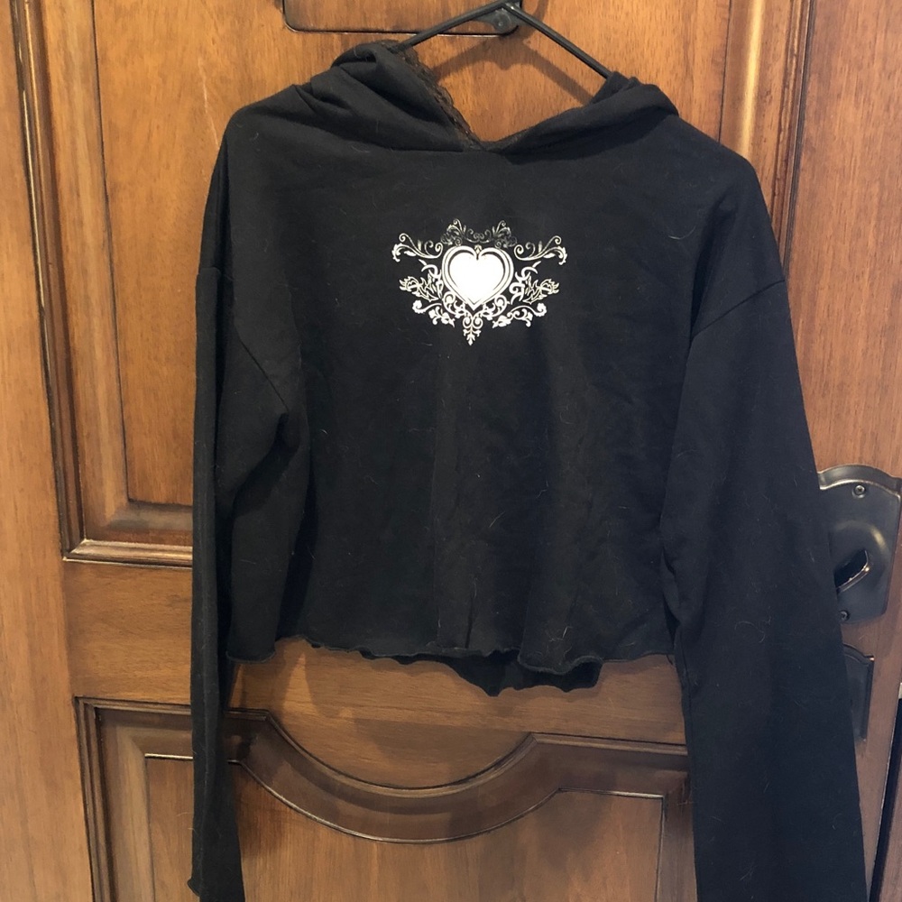 Black Heart Graphic Hoodie